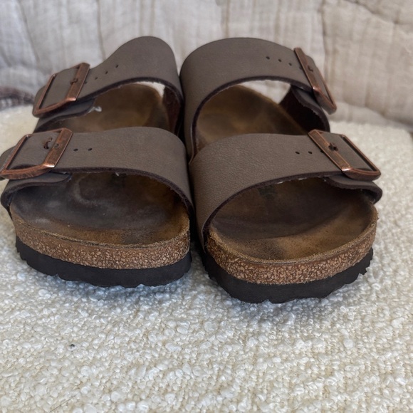 Birkenstock Taupe Double Buckle arizona Sandals 38 - Picture 3 of 8
